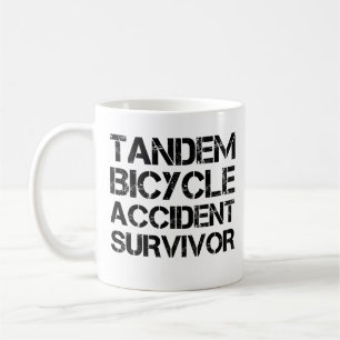 Tandem-Fahrradunfallüberleben Kaffeetasse