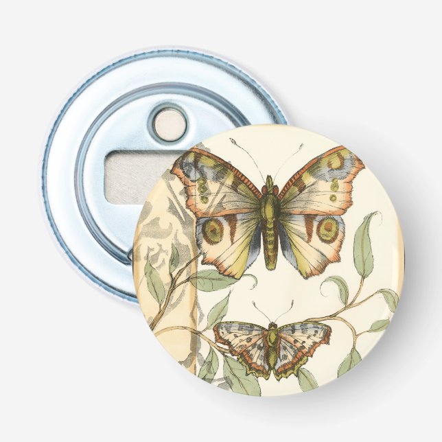 Tandem schlägt über grüne Blätter Flaschenöffner (Vorderseite)