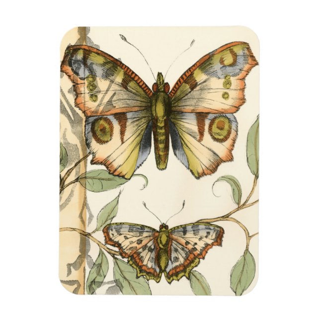 Tandem schlägt über grüne Blätter Magnet (Vertikal)