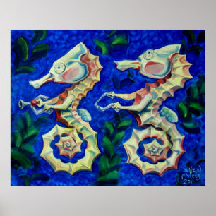 Tandem-Seepferd Poster