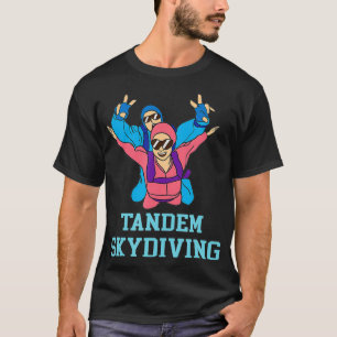 Tandem Skydiving Duo Fallschirmbildungs-Geschenk-I T-Shirt
