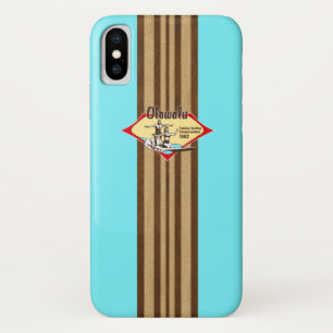Tandem-Surfen Hawaiian-Faux-Holz-Aqua-Surfboard Case-Mate iPhone Hülle
