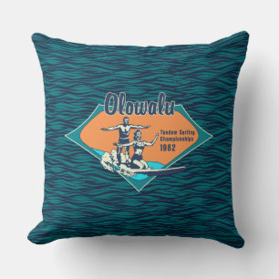 Tandem-Surfen Hawaiian Vintage-Surf-Design Kissen