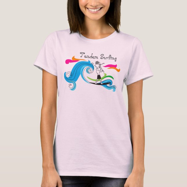 Tandem Surfing Funky T-Shirt (Vorderseite)