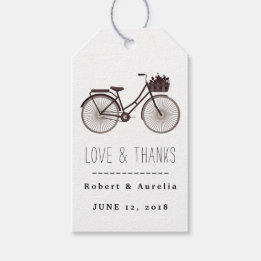 Tandemfahrrad-Hochzeit Geschenkanhänger