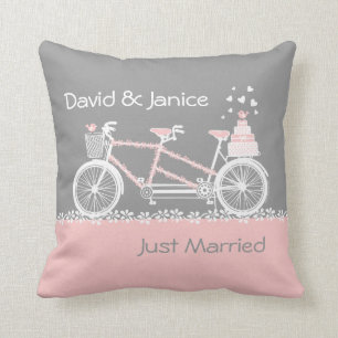 Tandemfahrrad-Hochzeits-Andenken-Kissen Kissen