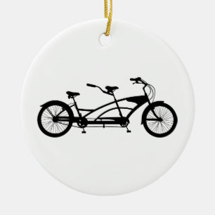 Tandemfahrrad Keramik Ornament