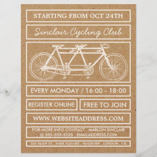 Tandemfahrrad, Kraft-Radsportverein Werbung Flyer