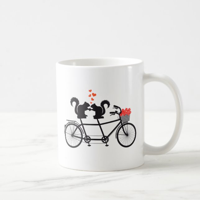 Tandemfahrrad mit Eichhörnchen Tasse (Rechts)