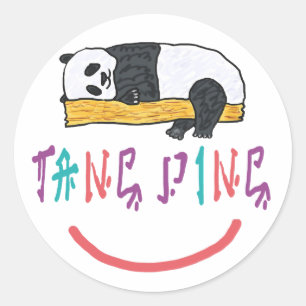 Tang Ping Runder Aufkleber