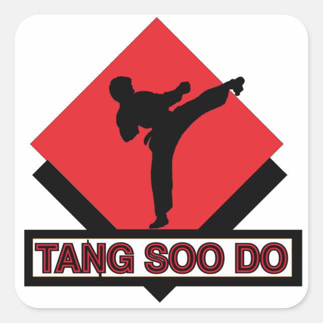 Tang Soo Do-Aufkleber Quadratischer Aufkleber (Vorderseite)