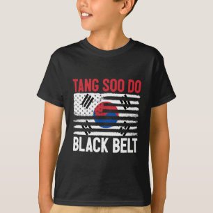 Tang Soo Do Black Belt Karate Kämpfer Koreanischer T-Shirt