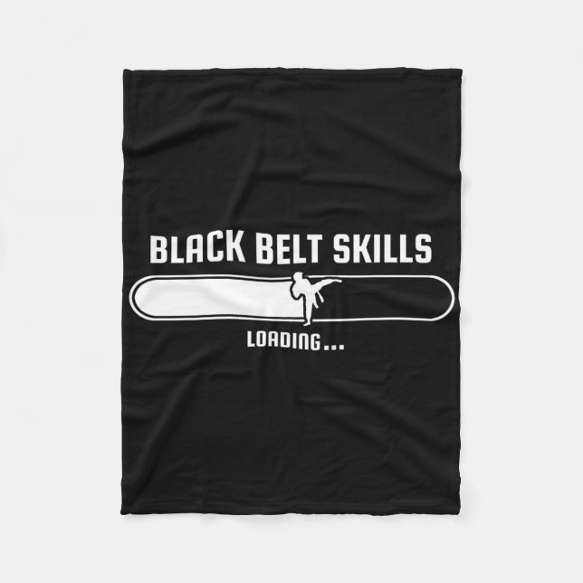 Tang Soo Do Funny Kids Black Belt Skills Loading K Fleecedecke (Vorderseite)