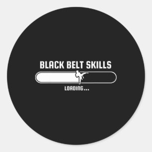 Tang Soo Do Funny Kids Black Belt Skills Loading K Runder Aufkleber