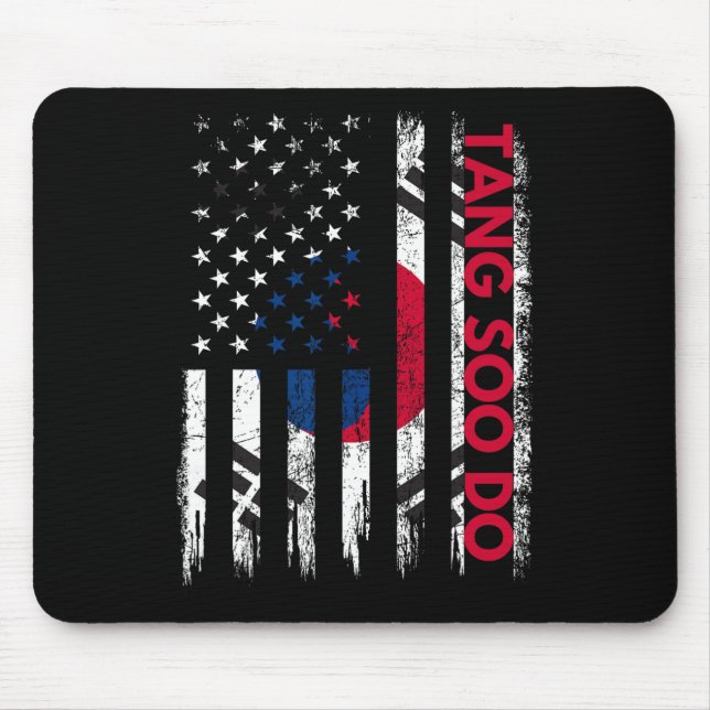 Tang Soo Do Karate Martial Arts Training Korean Fl Mousepad (Vorne)