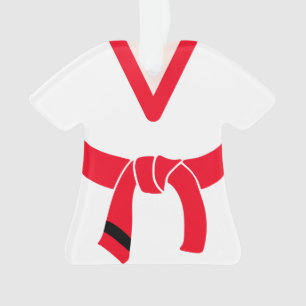 Tang Soo Do Martial Arts Roter Gürtel Personalisie Ornament