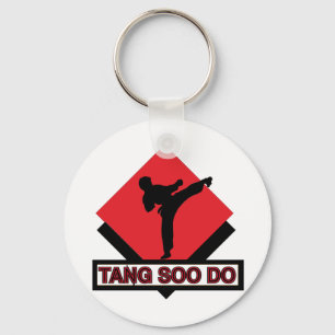 Tang Soo tun roten Diamanten Schlüsselanhänger