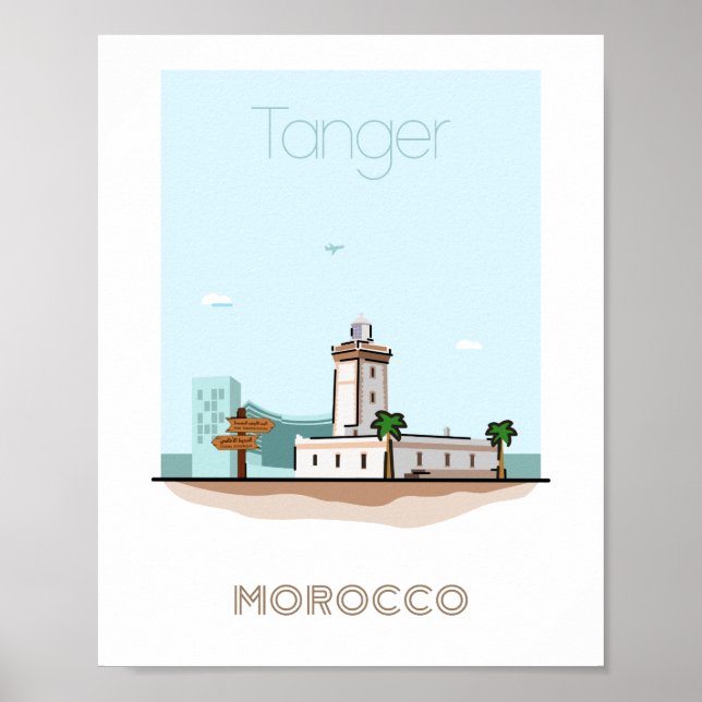 Tanger city travel poster - morocco travel poster (Vorne)