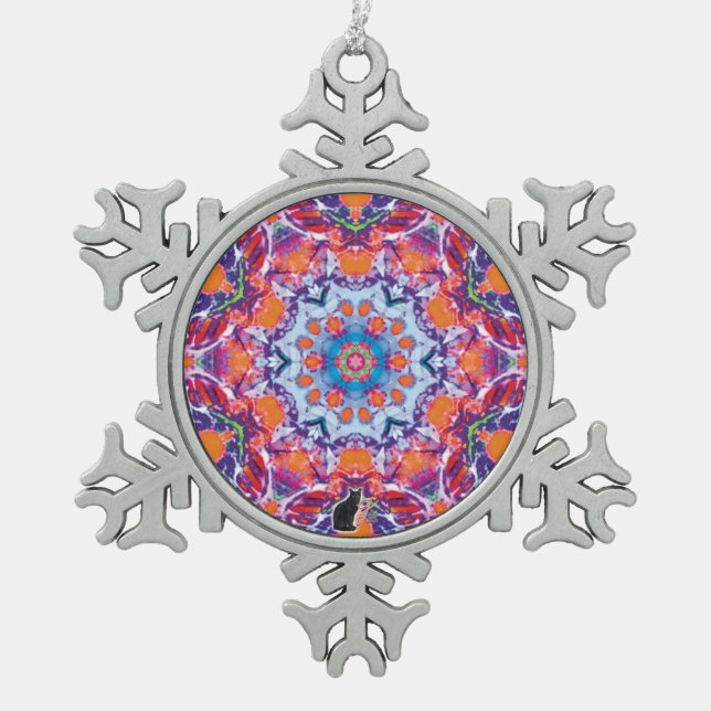 Tanger Kaleidoskop Snowflake Ornament (Vorderseite)