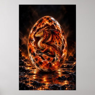 Tangerine Caldera Drachenei Poster