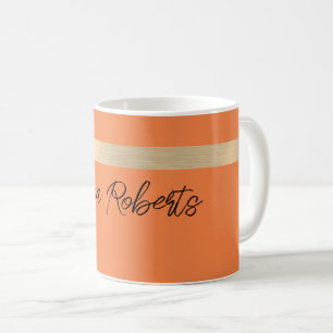 Tangerine Goldfolie Rustikale Faux  Kaffeetasse