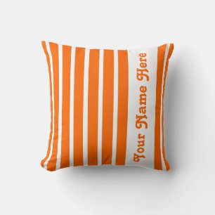 Tangerine Safari Stripe Kissen mit Namen