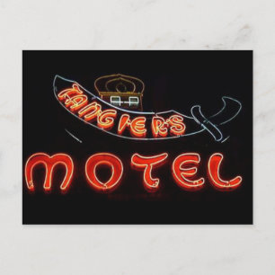 Tanger's Motel Vintag Chicago Neon Post Card Postkarte