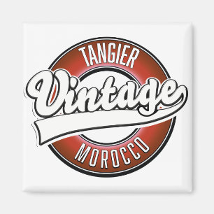 Tangier Marokko Vintage-Logo Magnet