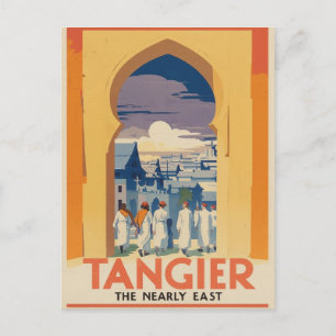 Tangier Vintage Reiseposter Postkarte