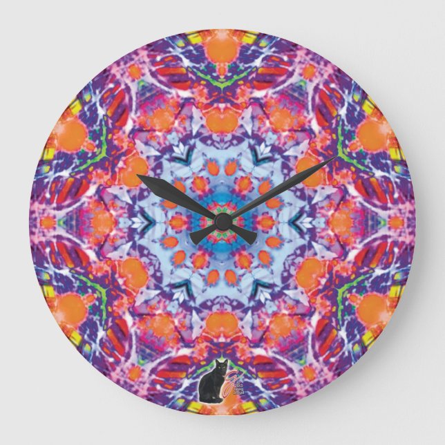 Tangiers Kaleidoscope Große Wanduhr (Vorderseite)