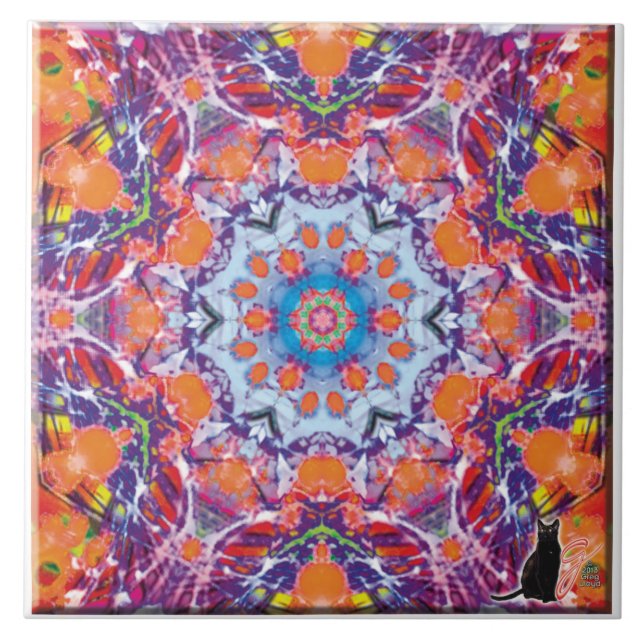 Tangiers Kaleidoscope Tile Fliese (Vorderseite)