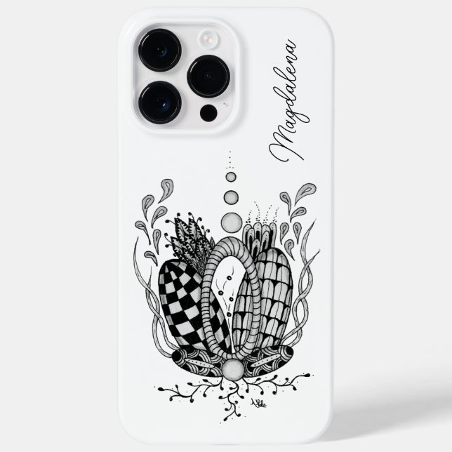 Tangle Art: Florales Design, Ovale -  Case-Mate iPhone Hülle (Rückseite)