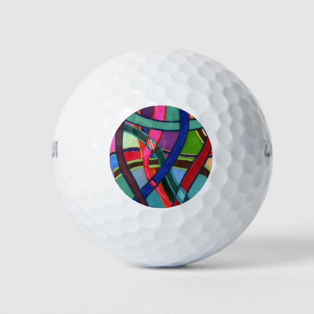 "Tangled" Abstrakt Art Custom Wilson Golf Balls Golfball (Vorderseite)