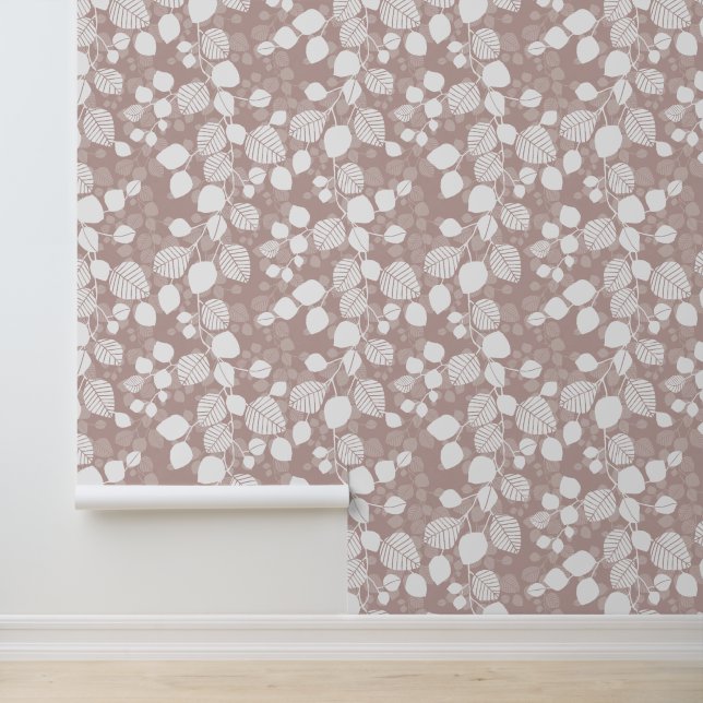 Tangled Canopy of Leaves XL antique pink botanic Tapete (Anwendung)