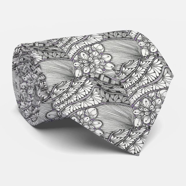 Tangled Elegance Necktie Krawatte (Gerollt)