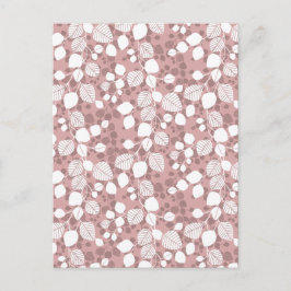 Tangled Foliage Canopy Botanicals Blush Pink Art Postkarte