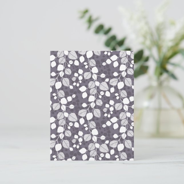 Tangled Foliage Canopy Deep Contrast Botanical Postkarte (Stehend Vorderseite)