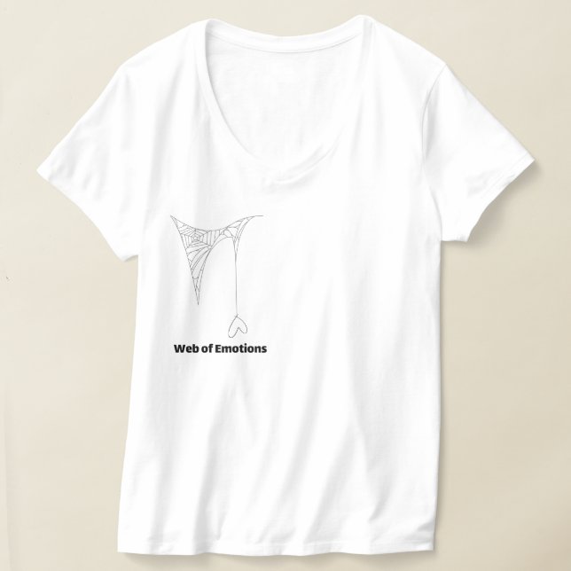 Tangled Hearts Women’s V-Neck T-Shirt – Minimal Li (Ablage )