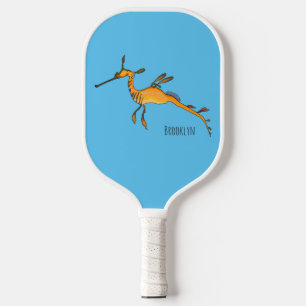Tangled Seadragon Cartoon-Illustration Pickleball Schläger