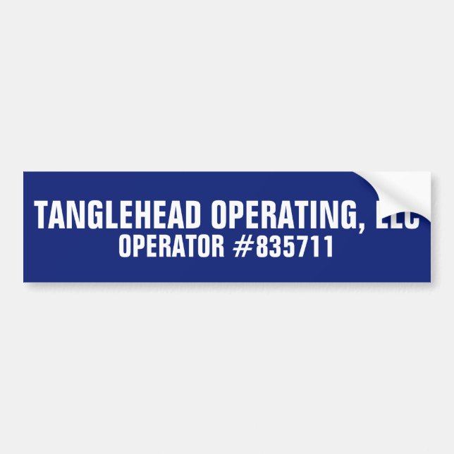 Tanglehead Betrieb Autoaufkleber (Vorne)