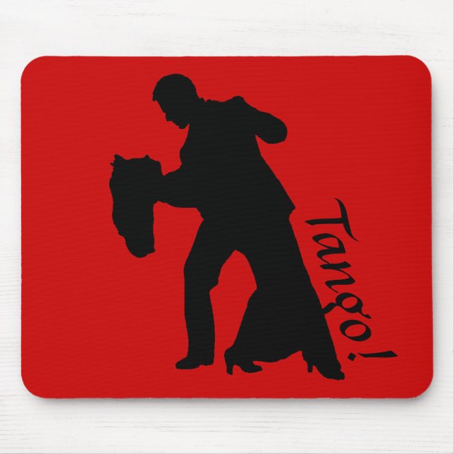 Tango! Ballroom Dance Couple Silhouette Mousepad (Vorne)
