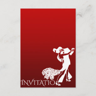 Tango Classic Tanz Personalisiertes Rotes Weinfeld Einladung