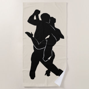 Tango Dancer Couple Beach Handtuch Custom Colors