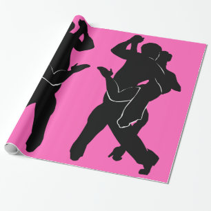 Tango Dancer Pink Wrapping Papier wählen Farbe Geschenkpapier