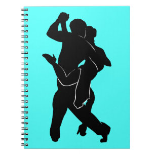 Tango Dancers Aquamarines Notebook Notizblock