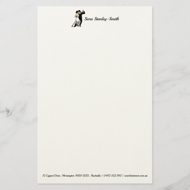 Tango Dancers Briefpapier (Vorderseite)
