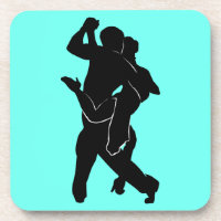 Tango Dancers Couple Turquoise Untersetzer Your Co