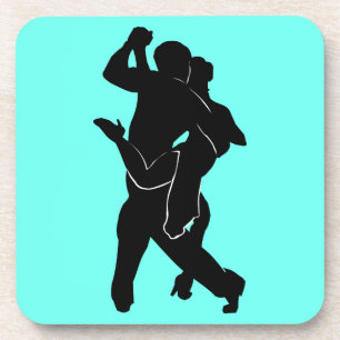 Tango Dancers Couple Turquoise Untersetzer Your Co