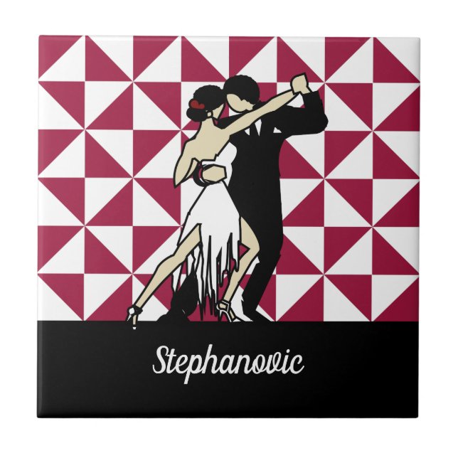 Tango Dancers Fliese (Vorderseite)