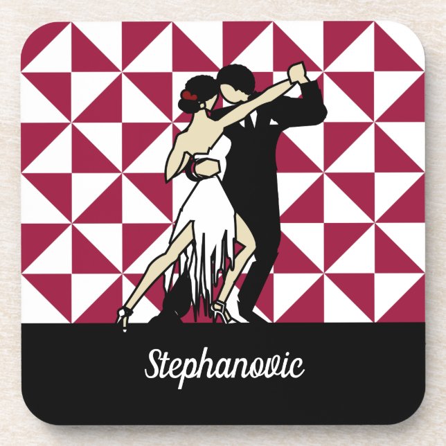 Tango Dancers Getränkeuntersetzer (Vorderseite)